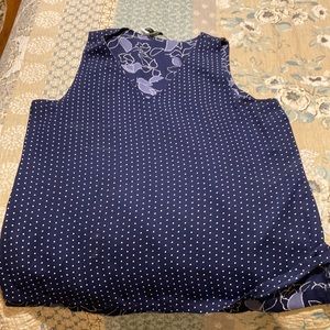 Women’s sleeveless blouse. XL. Reversible. Barely wore.